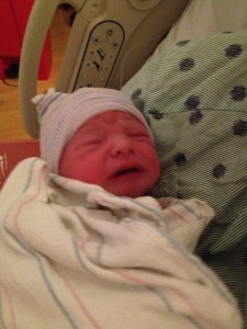 Getting to snuggle her before she left for the NICU