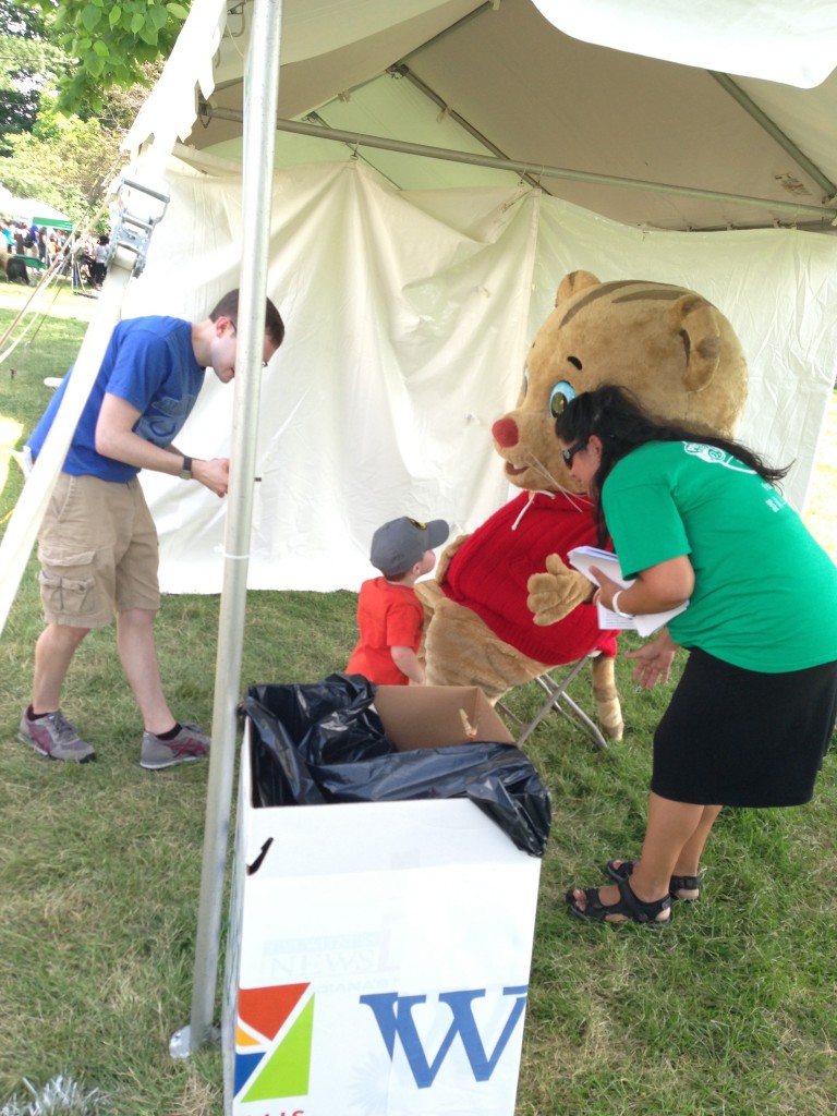 Getting ready to meet Daniel Tiger.