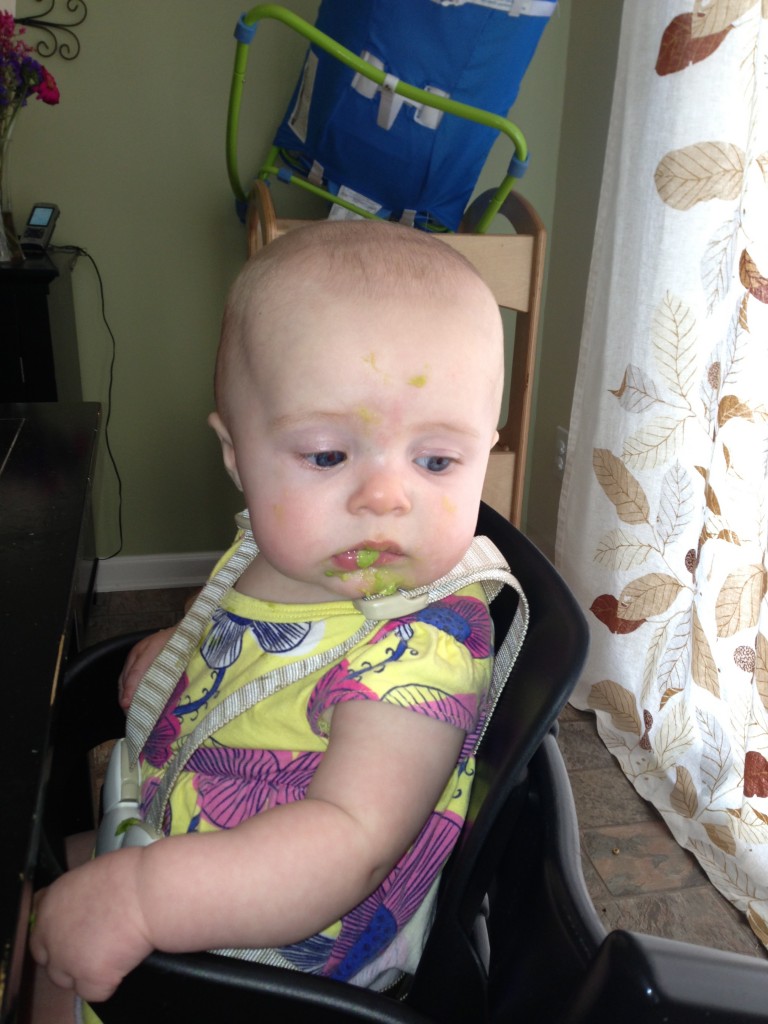 Not so sure how she feels about avocado.