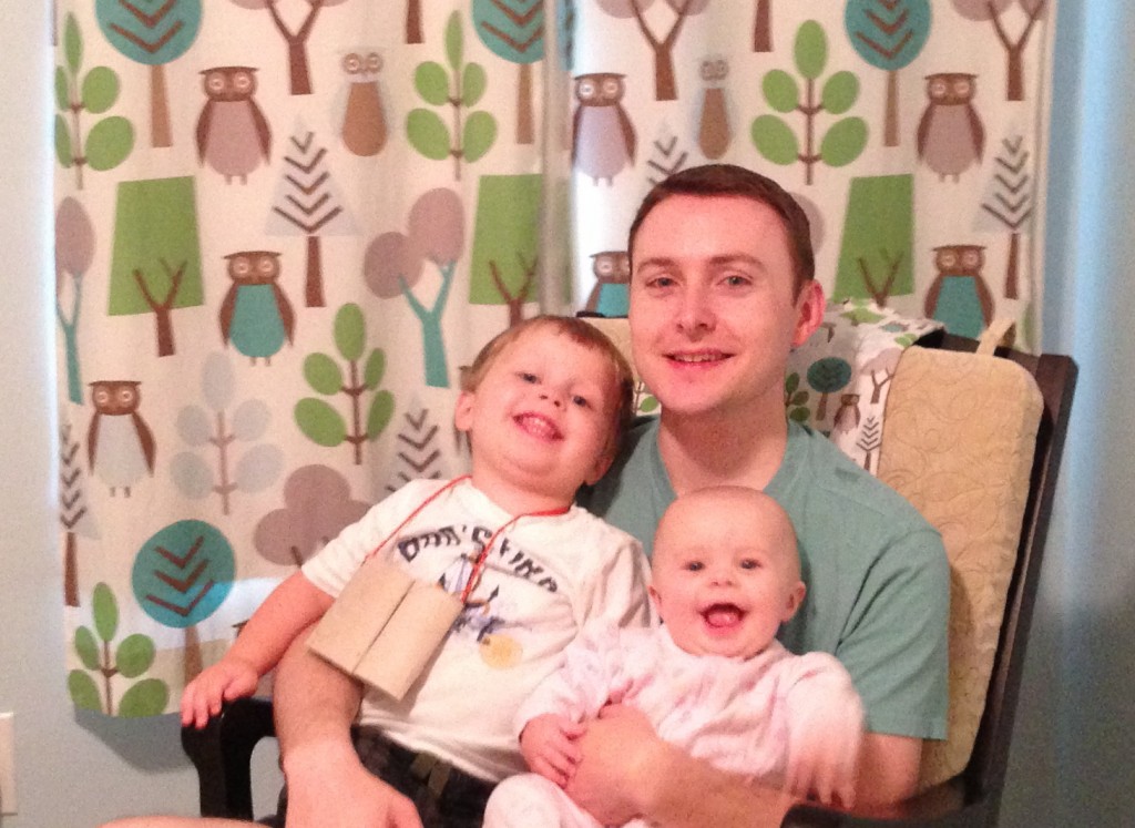 Daddy and his kids.