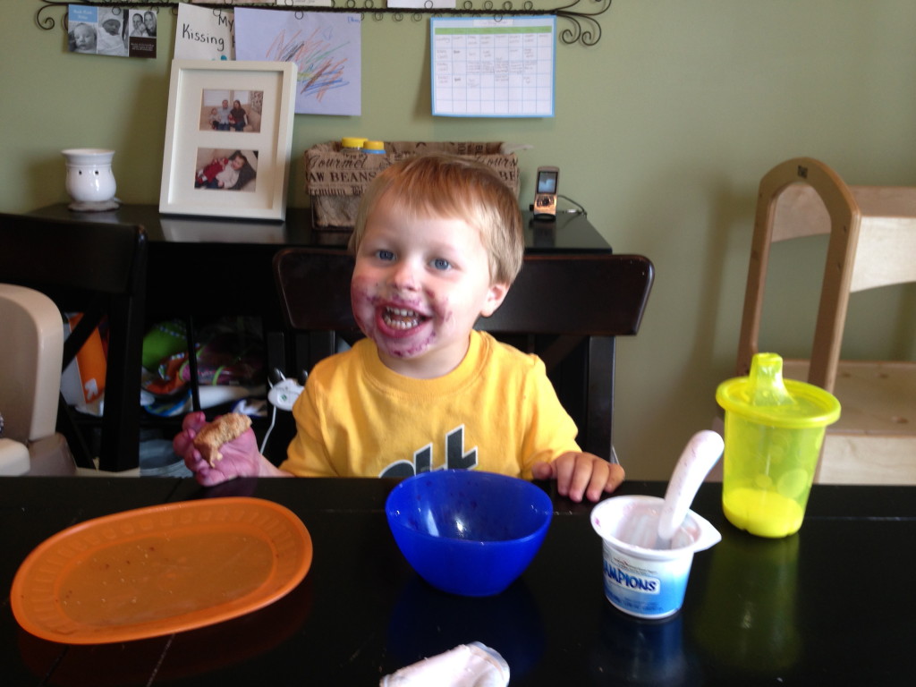 Silly, messy eater