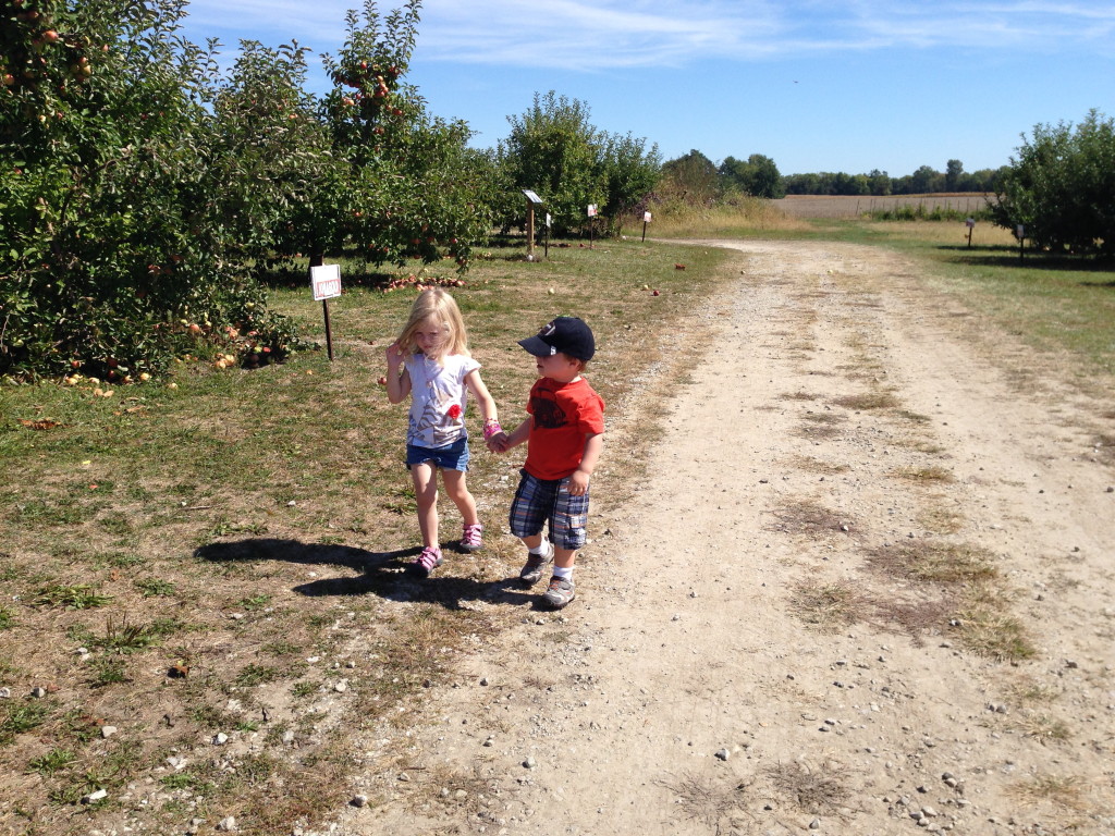 On a date with his friend Lydia at Stuckeys farm