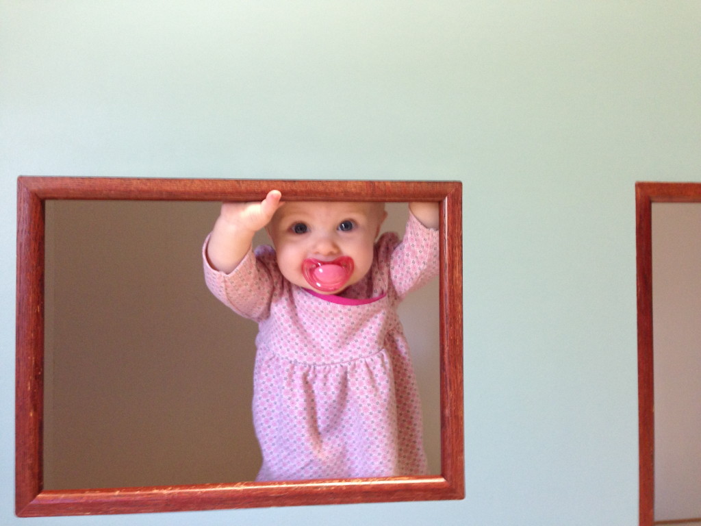 Waiting to see the doctor at her 9 month appointment