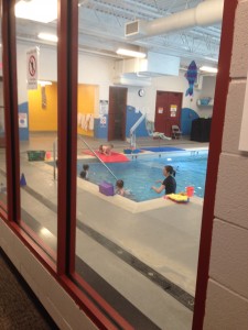 First swim class at Interactive Academy.