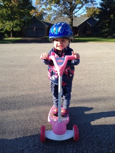 Obviously she needs a scooter.