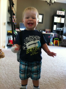 Vintage Ethan - here at 23 months, the same age as Noelle.  Good grief he was fat!