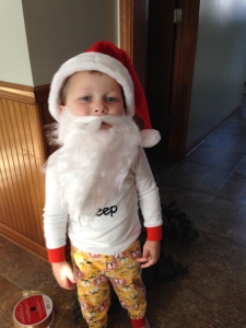 Dressing up at Santa.